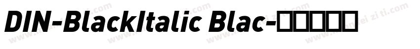 DIN-BlackItalic Blac字体转换
